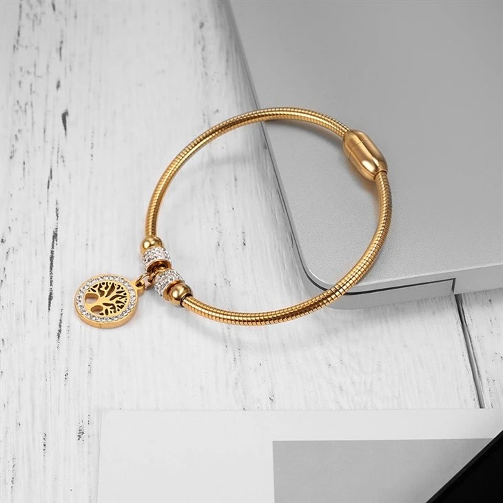 Tree Of Life Charm Snake Chain Bangle Bracelet suppliers Tree Of Life Charm Snake Chain Bangle Bracelet suppliers
