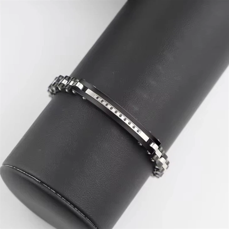Ceramic Bracelet With Cubic Zircons For Men's Bracelet