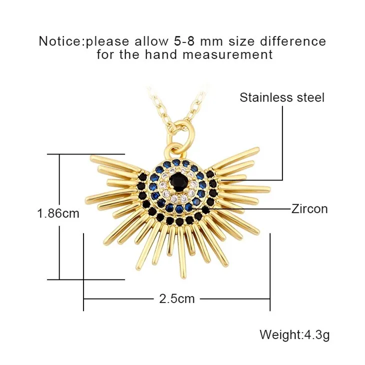 Radiant Sunburst Zircon Pendant Necklace suppliers