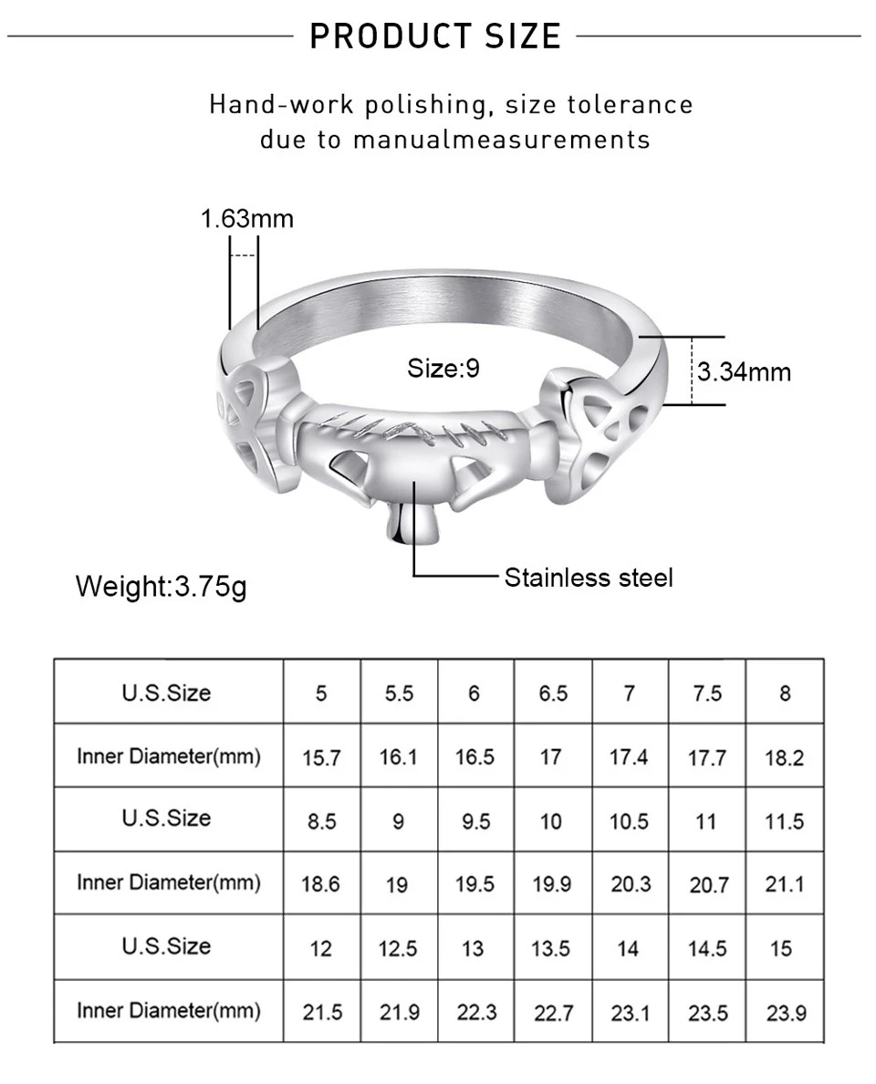 Stainless Steel Abstract Design Ring